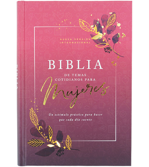 Biblia Temas Cotidianos Para Mujeres, Tapa dura, Rosa