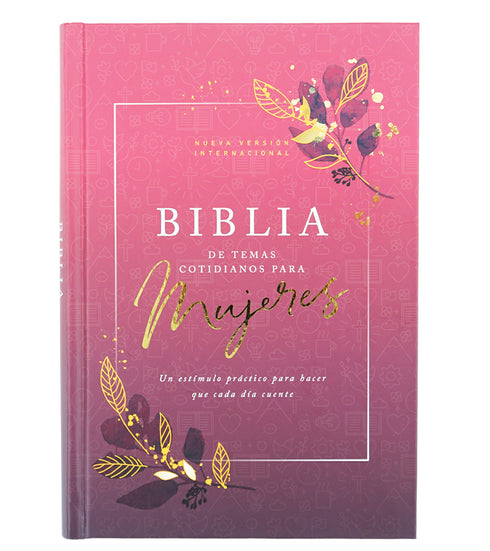 Biblia Temas Cotidianos Para Mujeres, Tapa dura, Rosa