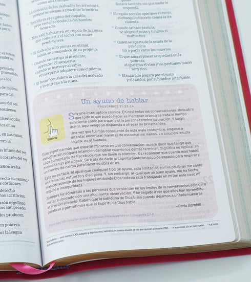 Biblia Temas Cotidianos Para Mujeres, Piel especial, Rosa