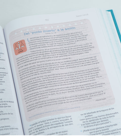 Biblia Temas Cotidianos Para Mujeres, Tapa dura, Turquesa