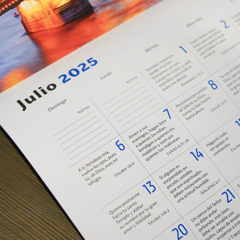 Calendario Manantial de vida Pack x 5