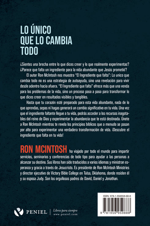 El ingrediente que falta: Descubre aquello que lo cambia todo