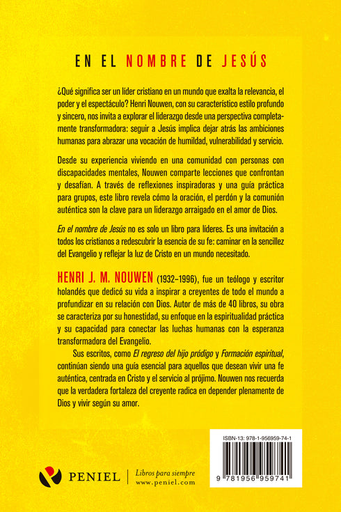 En el nombre de Jesús: Reflexiones sobre el liderazgo cristiano