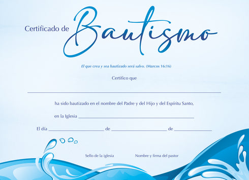 Certificado de Bautismo