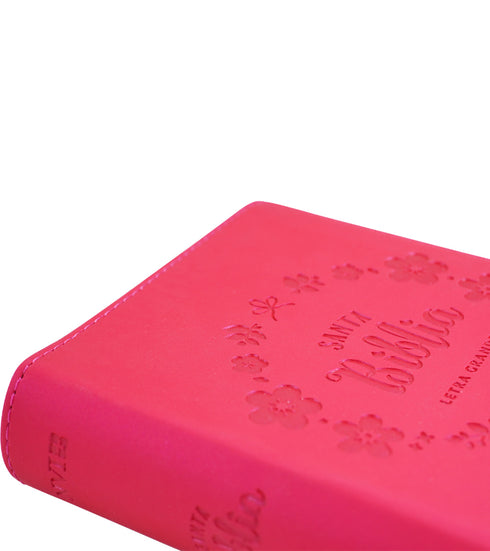Biblia NVI Letra Grande, Tamaño Bolsillo – Zipper (cierre)- Fucsia Tornasolado