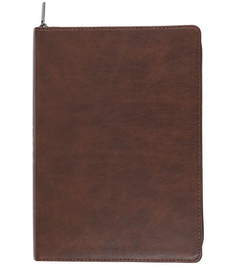 Biblia NVI - Letra Gigante - Marrón - Con cierre (Zipper)