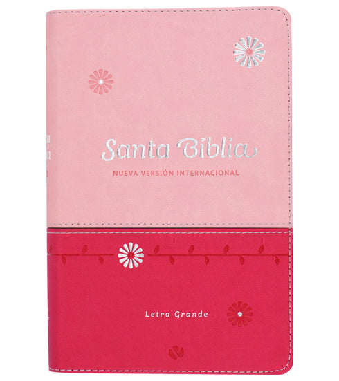 Biblia - Letra Grande - Fucsia y Rosa