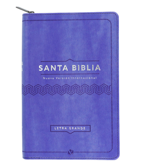 Biblia - Letra Grande - Lila - Con cierre (Zipper)