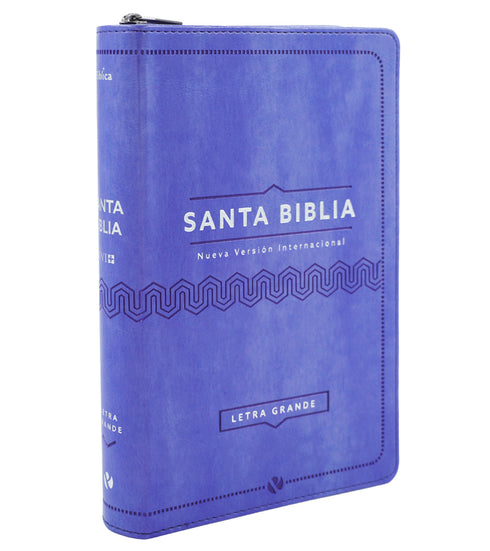 Biblia - Letra Grande - Lila - Con cierre (Zipper)