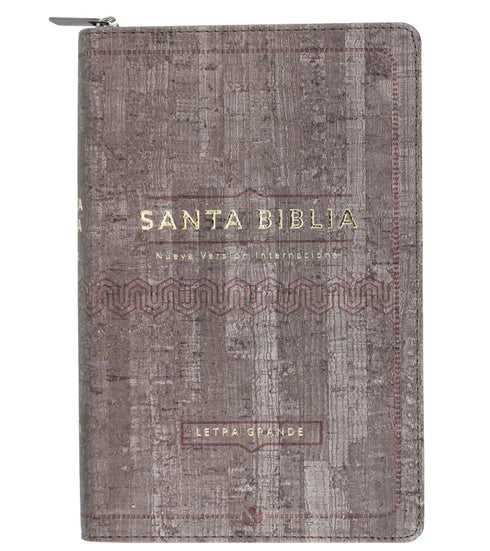 Biblia - Letra Grande - Madera - Con cierre (Zipper)