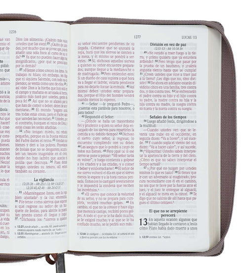 Biblia - Letra Grande - Madera - Con cierre (Zipper)