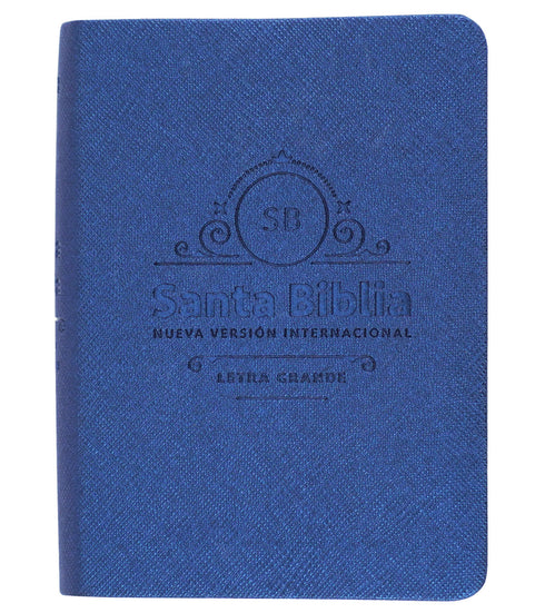 Biblia NVI Letra Grande, Tamaño Bolsillo – Azul Metalizado