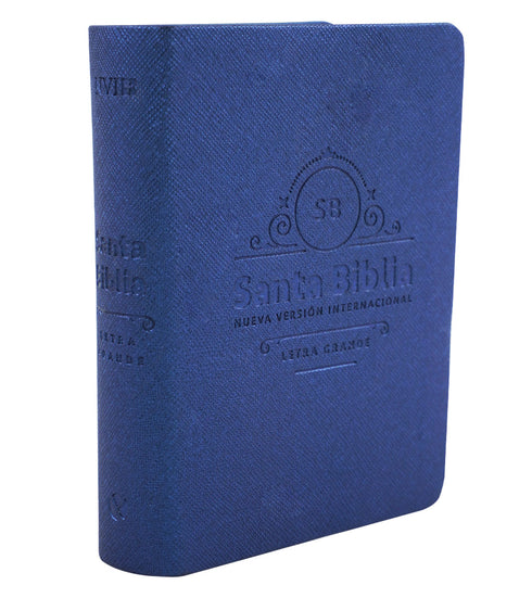 Biblia NVI Letra Grande, Tamaño Bolsillo – Azul Metalizado
