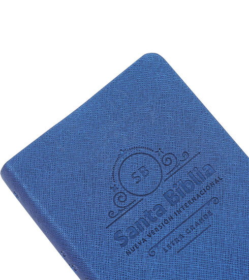 Biblia NVI Letra Grande, Tamaño Bolsillo – Azul Metalizado