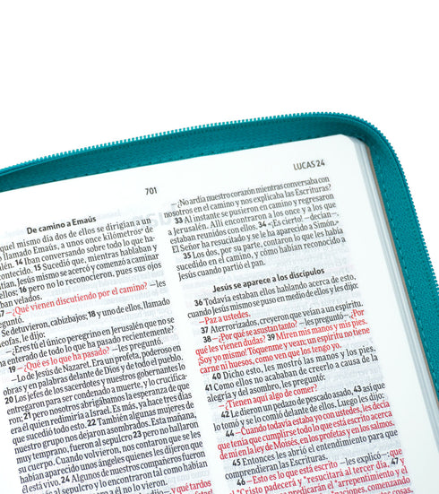 Biblia Ultrafina Nvi - Turquesa - Con Zipper (Cierre)