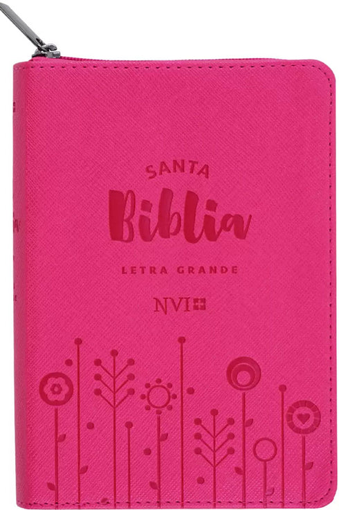 Biblia -Nvi - Con cierre - Letra grande - Compacta - Fucsia